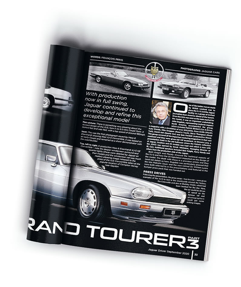Example article in Jaguar Driver magazine